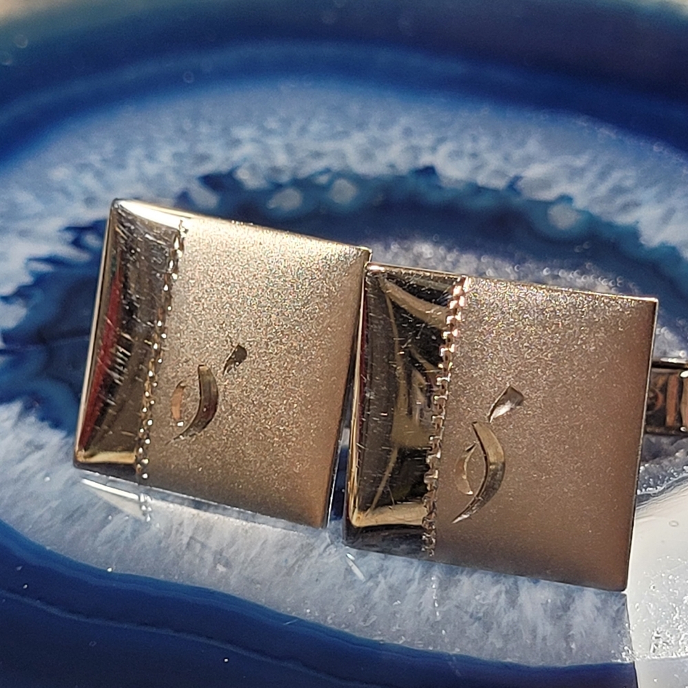 Sterling Square Cuff Links.